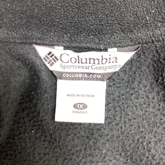 Columbia Fleece Jacket Women’s Size 1X Black Full Zip Pockets Soft Warm - Picture 9 of 9